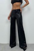 Payetli Wide Leg Pantolon resmi